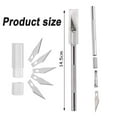 thumbnail image 2 of Knife Set Solid Metal Pen Knife Small Carving Craft Utility Knife Kit for DIY Art Work Cutting Tool Including 2-Pack Handles and Spare Replacement Blades, 2 of 7