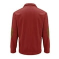 thumbnail image 4 of Wyobmus Mens Corduroy Sweatshirts Casual Vintage Stand Collar Long Sleeve Button Pullover Tops Workout Sweatshirt B-Burgundy, 4 of 4