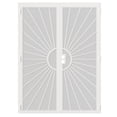 thumbnail image 3 of 64" X 80" Prehung Security door Universal/Reversible Hinging White Surface Mount Steel Security Door With Perforated Metal Screen Without Lock, 3 of 5
