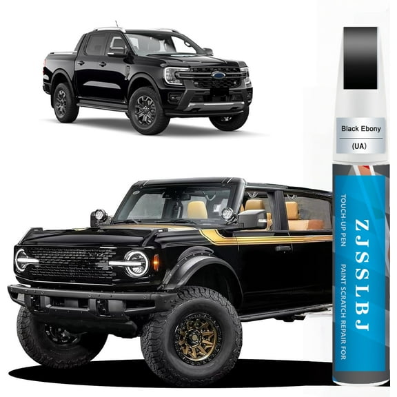 Car Touch Up Paint(Black Ebony(UA/UD/M6373/M6877)) for Ford, Car Paint Scratch Repair Kit, Quick & Easy Solution to Repair