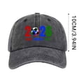 thumbnail image 4 of YiFudd Cartoon Adjustable Washed Cotton Cup26 Soccer Fan USA CAN MEX Design Baseball Cap,Unisex Black, 4 of 5