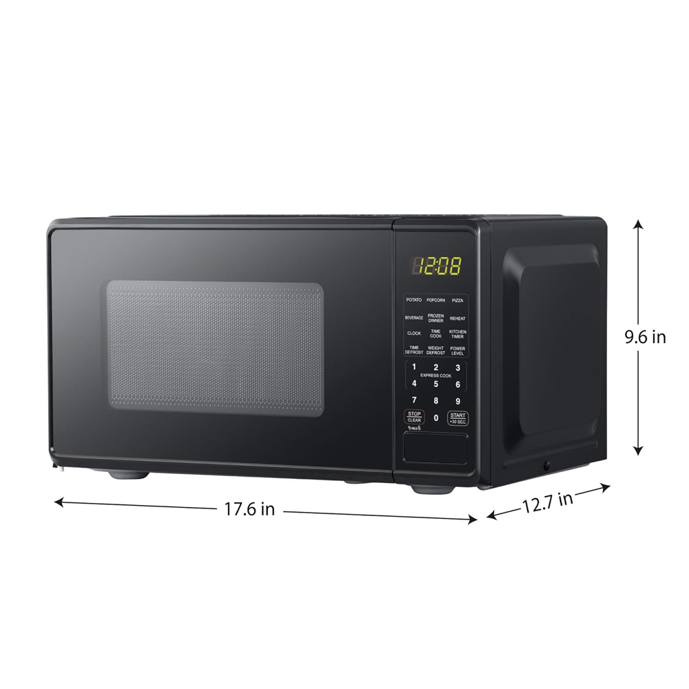 WM  0.7 Cu ft Countertop Microwave Oven, 700 Watts, Red, New