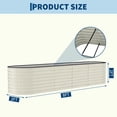 thumbnail image 4 of JoanKaren 2-Pack 8x2x2 ft Galvanized Raised Garden Bed,Outdoor Metal Planter Boxes for Vegetables,Fruits and Flowers,Beige, 4 of 8