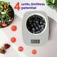 thumbnail image 4 of Báscula de cocina digital | Mini báscula de peso para alimentos | Plastómero gris | Pantalla LCD | Precisión de 1 g a 5 kg | 4 Unidades g/oz/lb:oz/ml | Compacto, fácil de limpiar | Batería incluida, 4 of 6