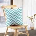 thumbnail image 2 of LALILO Throw Pillow Covers Wavy Lines White Backdrop Blue Card Circle Color Colorful Confetti Cute Fashion Fun Set of 2 Square 18 x 18 Inch Pillowcase, 2 of 5