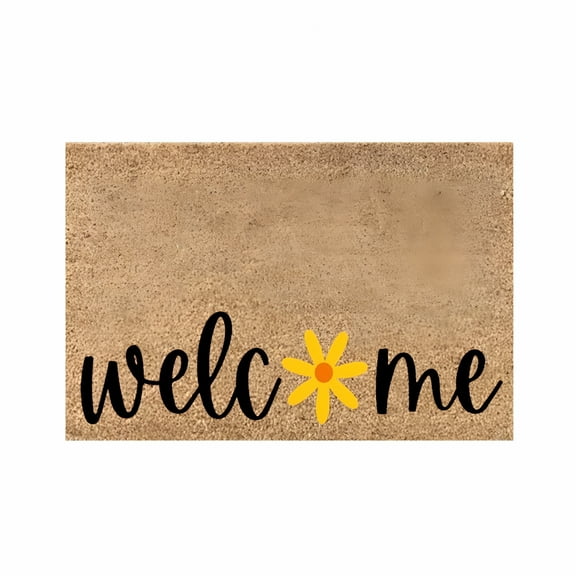 DERONA Little Daisy Summer Welcome-Doormat Outdoor-Entrance Outdoor Spring Mats for Front Door Holiday Creative Decorative for Home Entrance,Outside Entry,Yard,Floor Summer Porch Decor 16x24IN