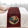 thumbnail image 3 of Bed Runner Scarf for Cal.King Size Bed, Farm Rooster Beds Scarf Throws for Foot of Bedding, Boho Farmhouse Animals Floral Pattern Decorative Beds Runners for Bedroom Guestroom, 102"x20", 3 of 8