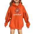 thumbnail image 4 of Moonsky Sudadera con capucha y cordón HUNTRX, estampado de grupo de chicas coreanas, jersey corto, suave y cómodo, top de manga larga para primavera y otoño. Naranja 120, 4 of 4