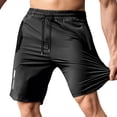 thumbnail image 2 of Guluxicc Mens Gym Shorts Drawstring Elastic Waist Athelic Shorts Regular Fit Solid Color Summer Workout Shorts with Zip Pockets, 2 of 4