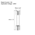 thumbnail image 2 of Uxcell 6A 250V Glass Fuses 6x30mm Time Delay Fuses Slow Blow Fuses 10Pcs, 2 of 5