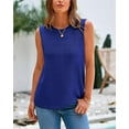 thumbnail image 6 of FreshPretty Women's Sleeveless Sweater Vest Summer Crew Neck Ribbed Knit Lightweight Pullover Casual Loose Fit Tank Tops, 6 of 8