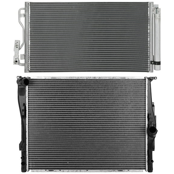 cciyu Aluminum Radiator Replacement 2013 for BMW for 328i Plastic Radiator Auto Parts Complete radiator Radiator Engine Coolant Radiator Assembly Radiator