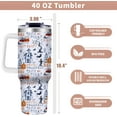 thumbnail image 6 of Halloween Tumbler with Handle All Hallows'' Eve Gifts for Women Men - 40oz Halloween Tumbler with Lid and Straw - All Hallows'' Eve Present with Glost Pumpkin Spider Bat for Kids, 6 of 6