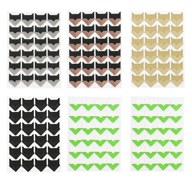 NICEXMAS 6 Sheets Photo Corner Stickers Self Adhesive Scrapbook Corners