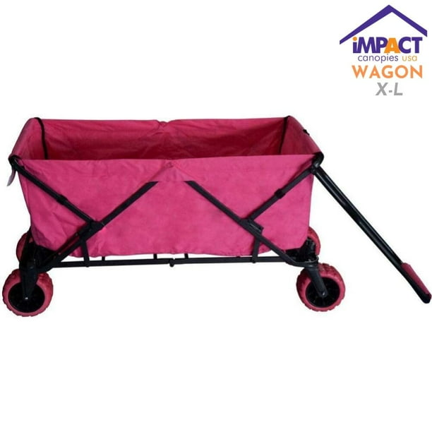 Impact Canopy Folding Utility Wagon, Collapsible, All Terrain Wagon, Extra Large, Pink - Walmart