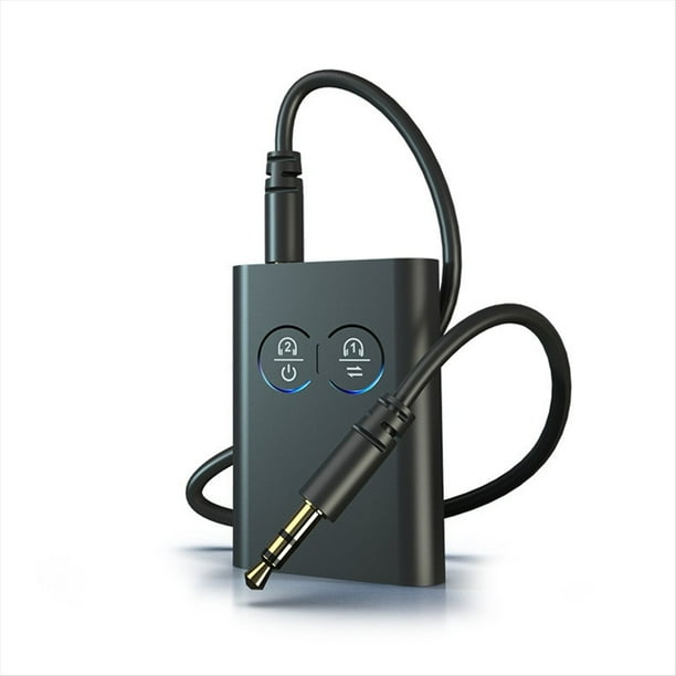 Transmisor y Receptor Bluetooth 5.2 para Coche, Adaptador de Audio Inalámbrico -Adaptive HD de Baja Latencia con Entrada Auxiliar de 3,5 mm.