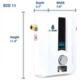 thumbnail image 3 of Calentador de agua eléctrico sin tanque EcoSmart ECO 11 13kW, 3 of 9