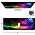 thumbnail image 2 of Mouse Pad Gaming, Large Mouse Pads for Desk, Keyboard Mouse Mat Desk Pad, Non-Slip Rubber Base with Stitched Edges Mousepad, 31.5x11.8in Colorful Galaxy, 2 of 6
