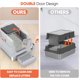 thumbnail image 4 of Caja de arena de acero inoxidable XXL con tapa, caja de arena de metal cerrada XL para gatos grandes, múltiples gatos, con cucharada de arena y pedal de pie y alfombrilla de arena, control de, 4 of 4