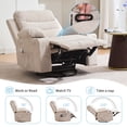 thumbnail image 3 of Ourlova Swivel Rocker Recliner Chair with Massage and Heat Oversized Reclining Sofa with 360° Swivel Side, 3 of 7