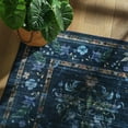thumbnail image 3 of Balacho Farmhouse Floral Bohemian Faux Wool Area Rug, 4' x 6', Dark Blue, 3 of 8