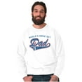 thumbnail image 3 of World's Greatest Dad Number 1 Father Men's Big & Tall Crewneck Sweatshirt Brisco Brands 3X, 3 of 5