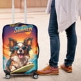 thumbnail image 4 of Retro Surfing Papillon in Cool Sunglasses Hello Summer Waves Travel Luggage Cover Pap Butterfly Dog Lover Suitcase Dust Protective Decor - 10001, 4 of 5