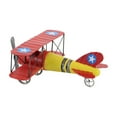 thumbnail image 5 of DecMode Red Metal Airplane Wall Decor, 5 of 10