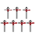 thumbnail image 2 of 8-Piece Export-Grade Woodworking Router Bit Set: 1/4 Inch Shank T-Shape Roller Ball Cutters for Edge Trimming & Slotting, Universal Compatibility with Most Woodworking Machines, Durable Zhejiang-Made, 2 of 6