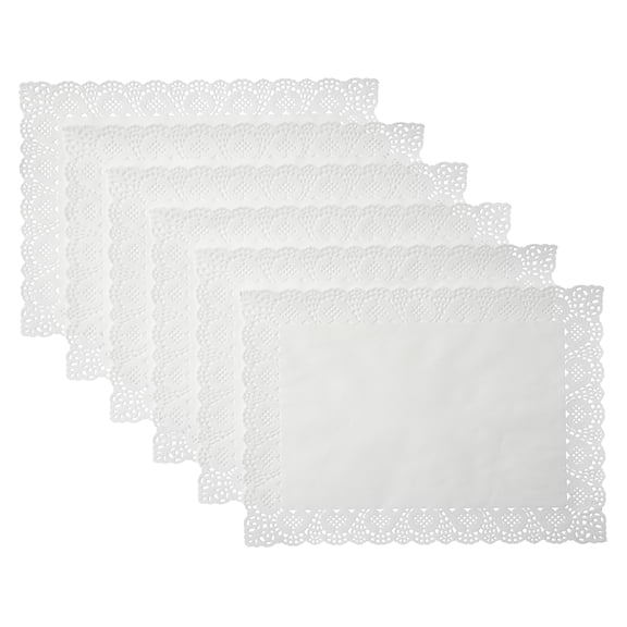 18 Packs: 6 ct. (108 total) Rectangle Grease-Proof Doilies by Celebrate It