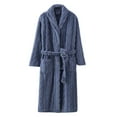 thumbnail image 2 of Hot ! TIMIFIS Mens Womens Robe Soft Plush Fleece Hooded Bathrobe, Full Length Long Warm Lounge Robe Spa Bath Robe with Hood With Pockets pring/Summer, 2 of 3