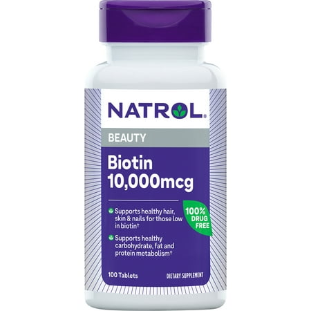 ナトロール ビオチン 10,000mcg 100錠【Natrol】Biotin 10000 mcg, 100 Tablets