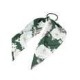 thumbnail image 5 of Unique Bargains 1 Pc Triangle Ribbon Floral Hair Elastic Band for Home Blackish Green, 5 of 5
