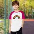 thumbnail image 4 of Zpanxa Girls Shirts Color Print Short Sleeve T Shirt Summer Oversized Crewneck Basic Tee With Polyester Spandex 4 Years, 4 of 6
