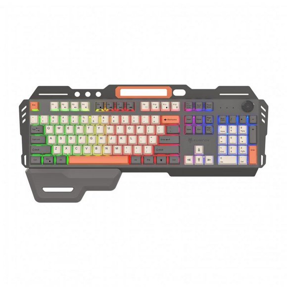 Gaming Keyboard Colorful Backlight 104 Keys Portable Wired Keyboard Ultra Silence Hot Swap Design Keyboard Low Light