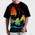 thumbnail image 3 of Camiseta para hombre con estampado 3D de Rey León divertido, moda urbana, informal, de verano, con cuello redondo, manga corta, camiseta de gran tamaño, 3 of 5