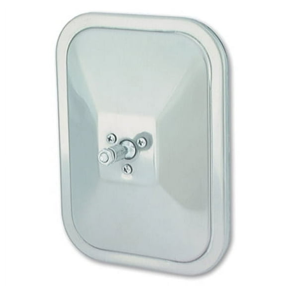 Grote Rolled-Rim Mirror with Ball Swivel, Stainless Steel
