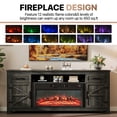 thumbnail image 5 of Sonegra 80" Fireplace TV Stand, Entertainment Center for TVs Up to 90”, TV Console with Storage Cabinets, Media Console for Living Room, Gray TV Stand and Black Fireplace, 5 of 8
