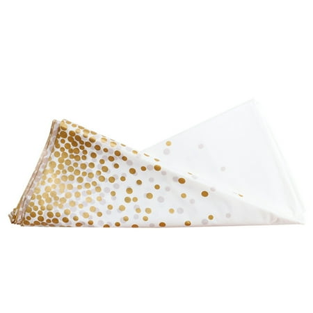 

Outfmvch home & kitchen Tablecloths Dot Disposable Cover Table Gold Dot Tablecloths