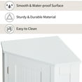 thumbnail image 6 of Modern Triangle Storage Cabinet with 2 Shelves, Freestanding Floor Cabinet Corner Table with Single Door for Living Room Kitchen Bathroom, Space Saving, White, 17.5'' x 17.5'' x 31.4'', 6 of 7