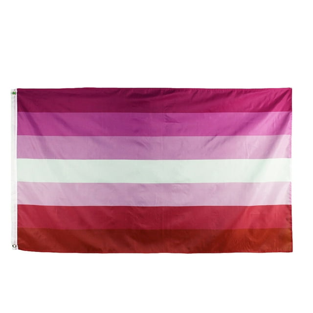 FELTECHELECTR 1 bandera arcoíris de poliéster lesbiana de moda, grande y duradera, para exteriores.