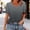 Gray, variant on Short Sleeve Womens Going Out Tops Loose Fitting V Neck T-Shirt Ombre Basic Pullover Womens Summer Shirts L