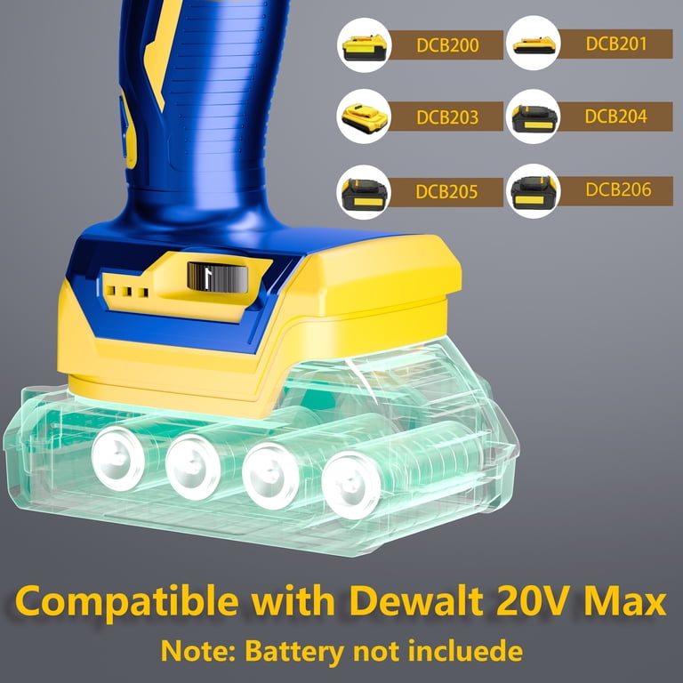 Cordless Caulking Gun For DeWalt 20V Max Battery – 6-Speed, No-Drip, With LED Light & Nozzle Kit (Battery Not Included) 2 thumbnail image