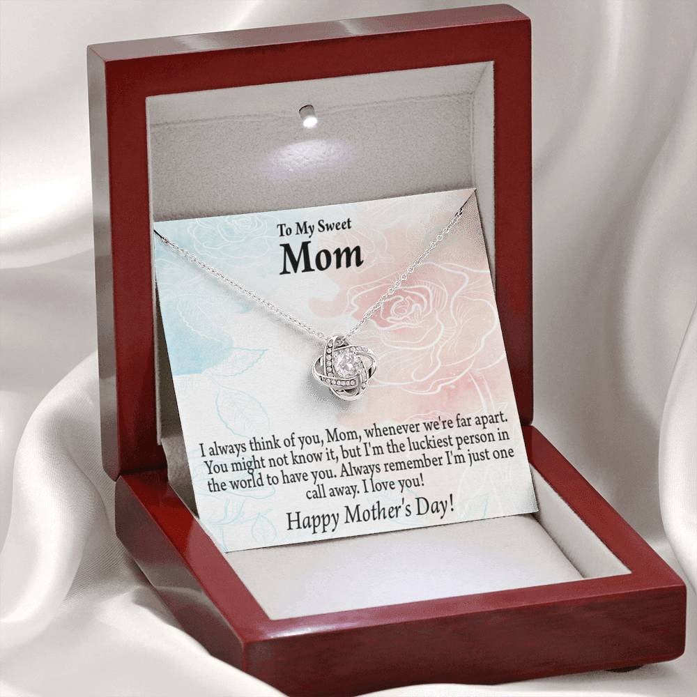 Thinking Of You Happy Mother's Day Love Knot Message Card From Son Daughter