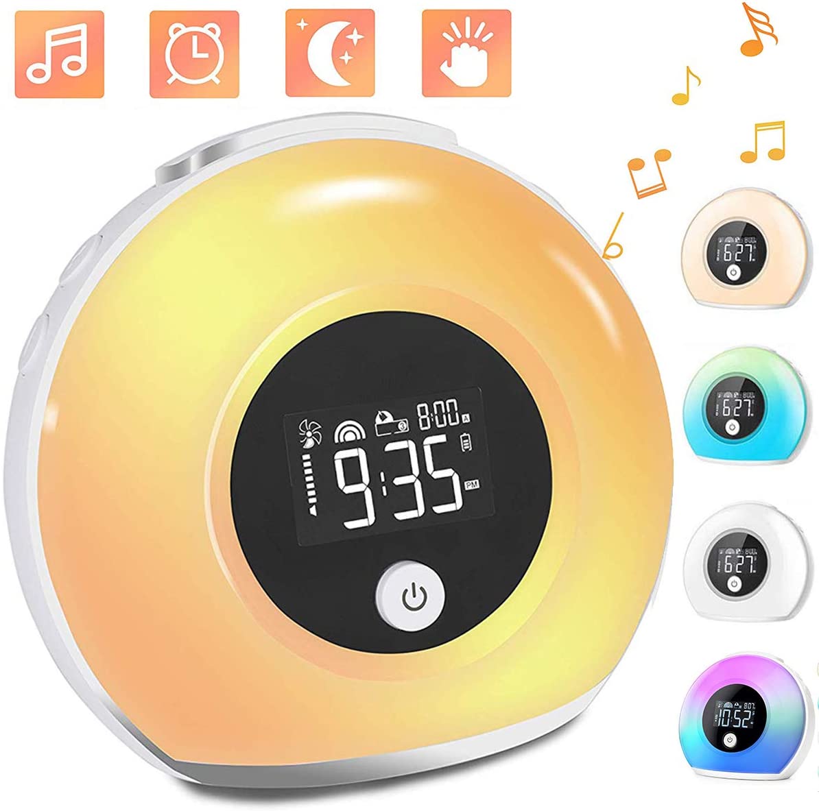 Light Alarm Clock, Alarm Clock With Light And Music For Children, Alarm