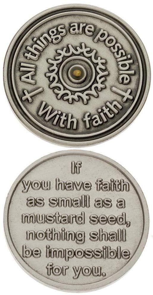 Faith Mustard Seed Coins Set Of 3 Coins Jesus Words Walmart Com Walmart Com