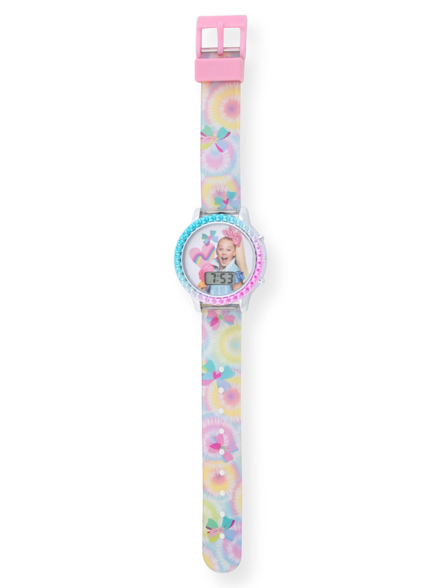 JoJo Flashing Lights LCD Watch with Printed Strap
