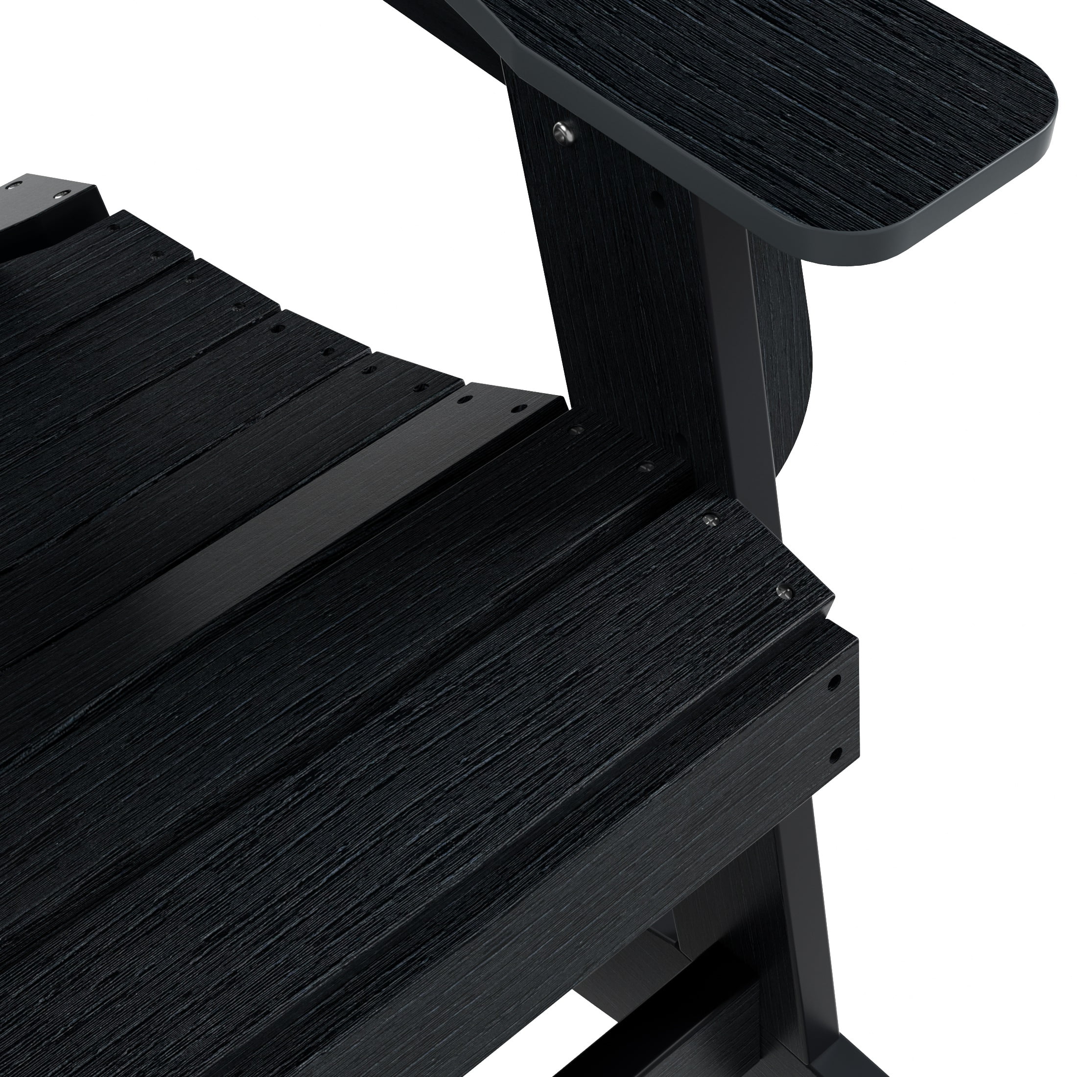 Outdoor Rocking Adirondack Chair, Black