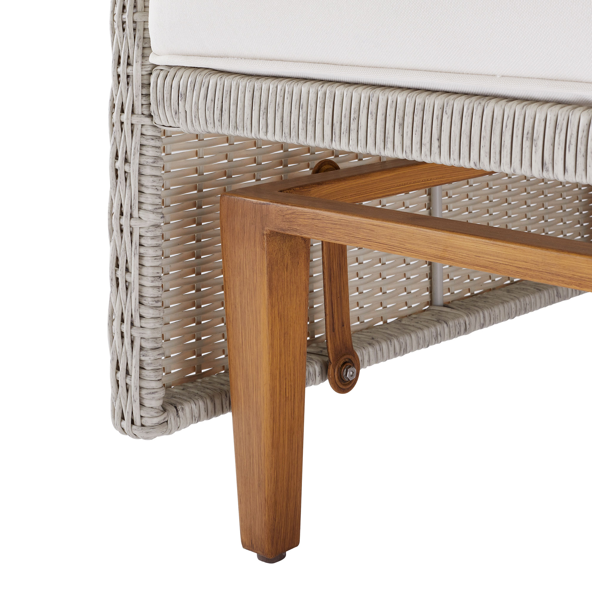 Better Homes & Gardens Davenport Outdoor Loveseat Glider Bench, White and Gray - image 3 of 5