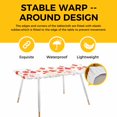 thumbnail image 4 of Red Flowers Table Cloths for 8 Foot Rectangle Tables, Watercolor Spring Country Botanical Floral Patio Waterproof Elastic Fitted Tablecloths, Washable Rectangular Table Cover for Camping, 4 of 8